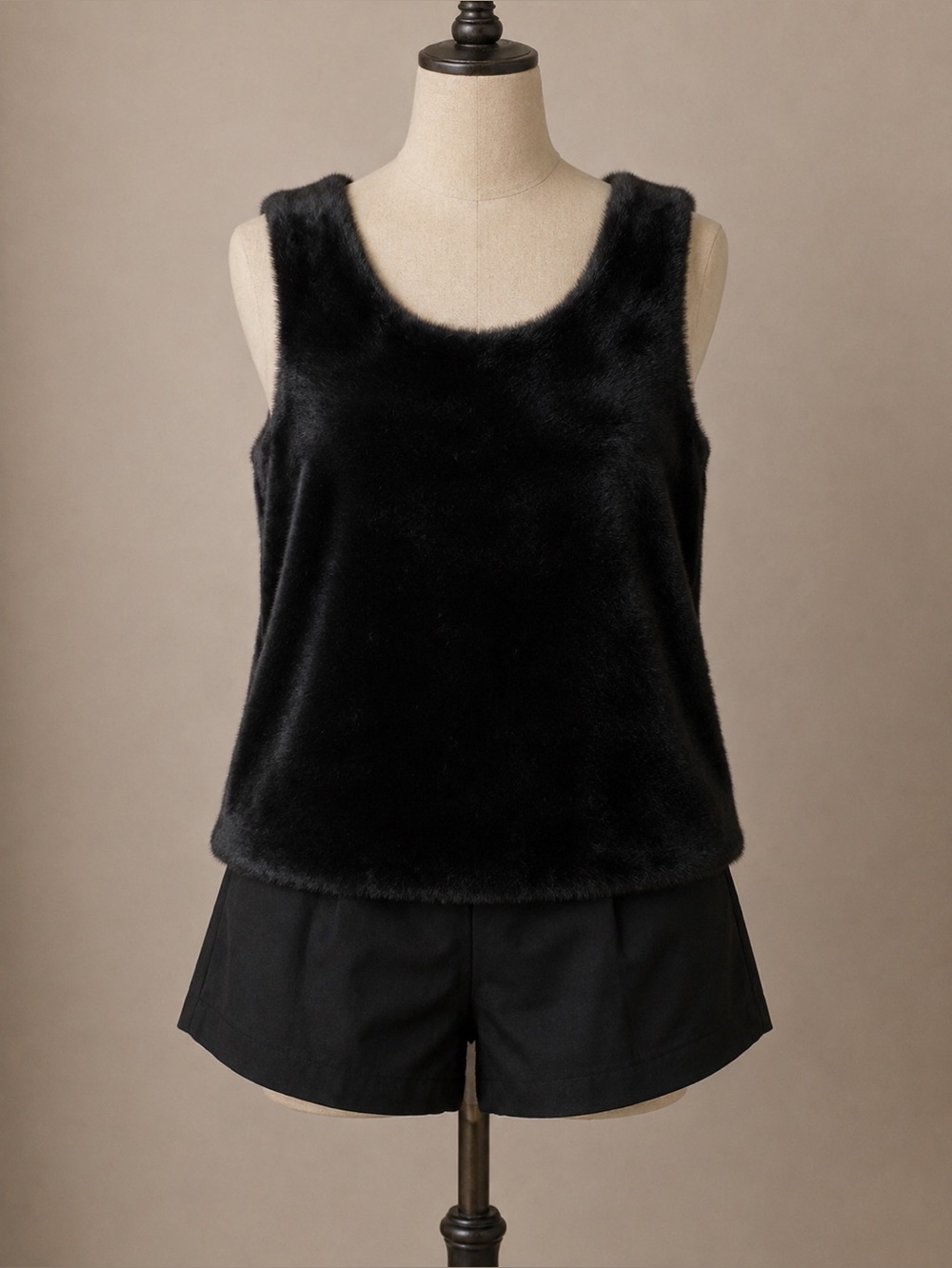 Faux Fur Black Vest